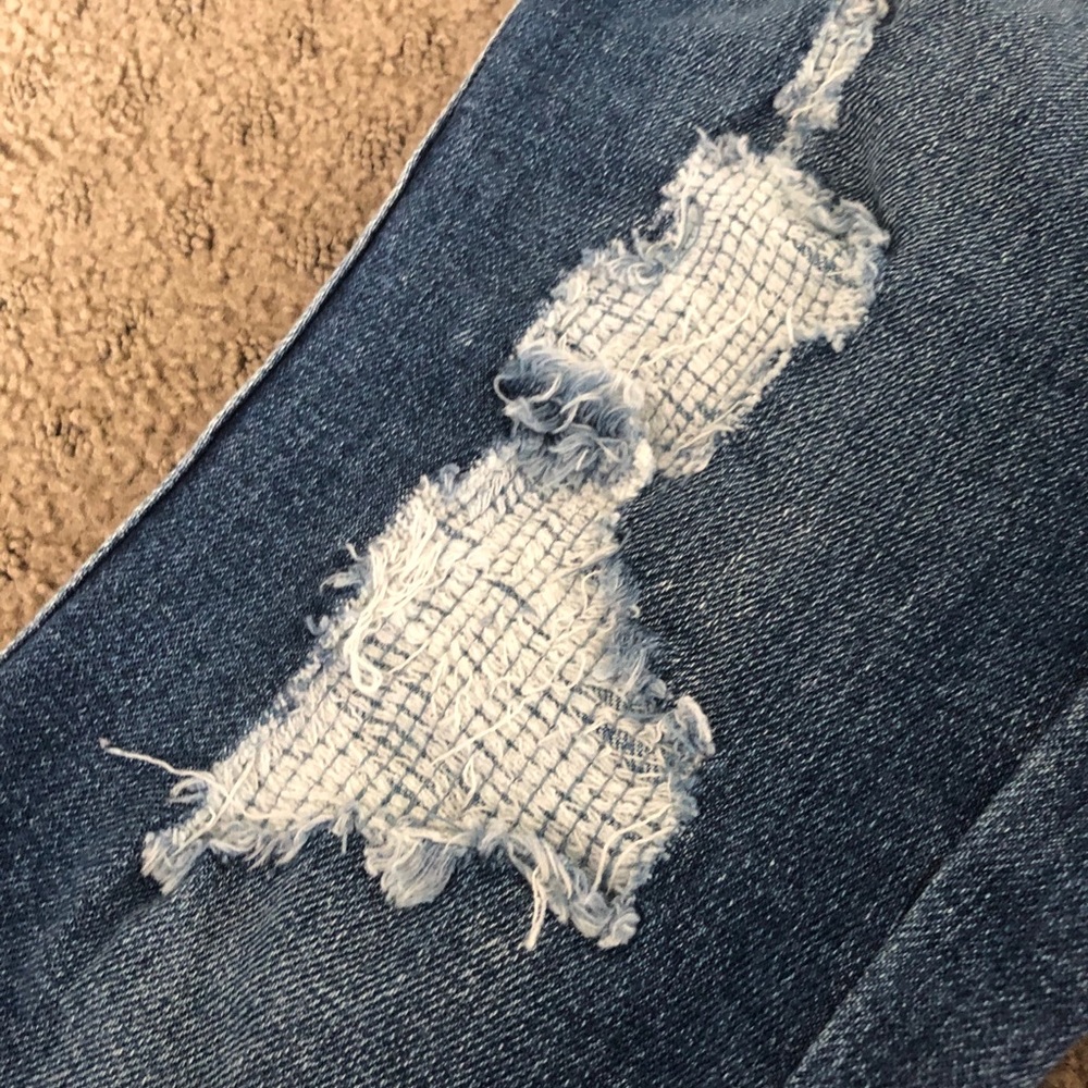 Dark blue skinny jeans with rips - Picture 5 of 9